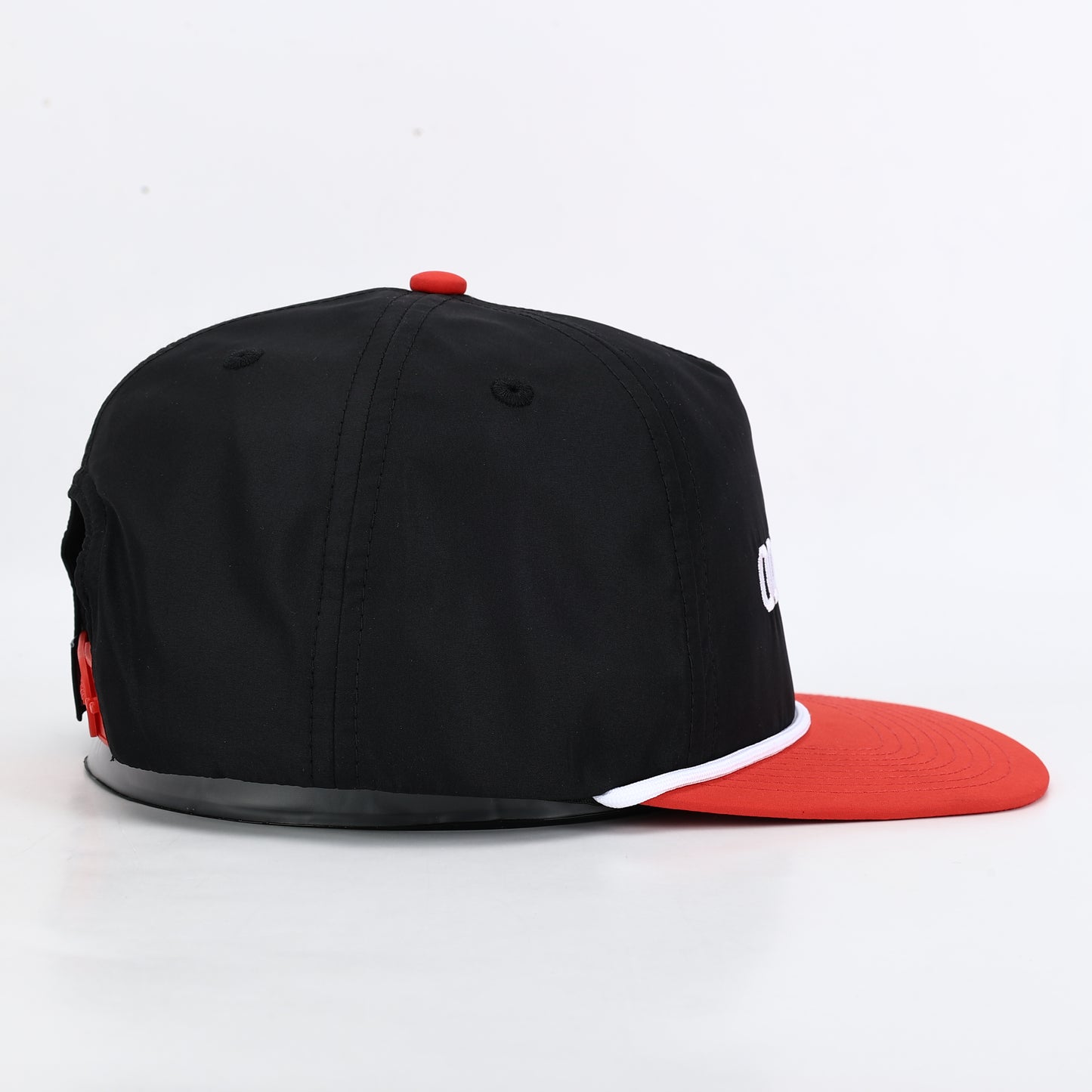 Ole Miss Poly Rope Hat - Black/Red