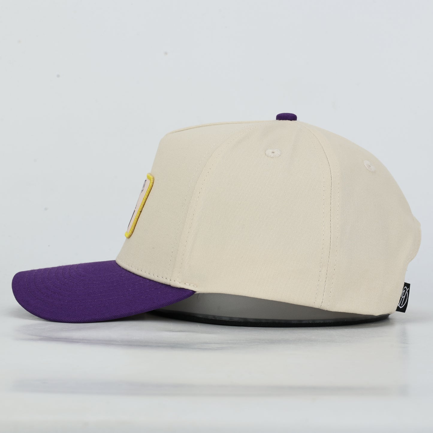 LSU Tiger Cotton Patch Hat- Cream/Purple- PREORDER