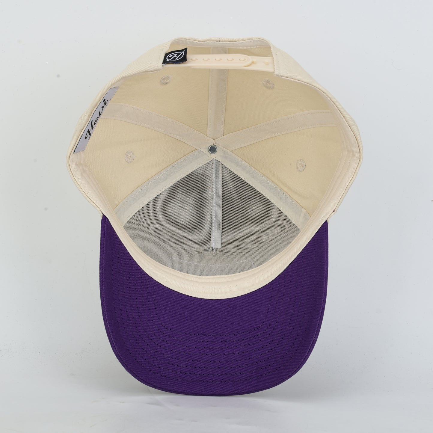LSU Tiger Cotton Patch Hat- Cream/Purple- PREORDER