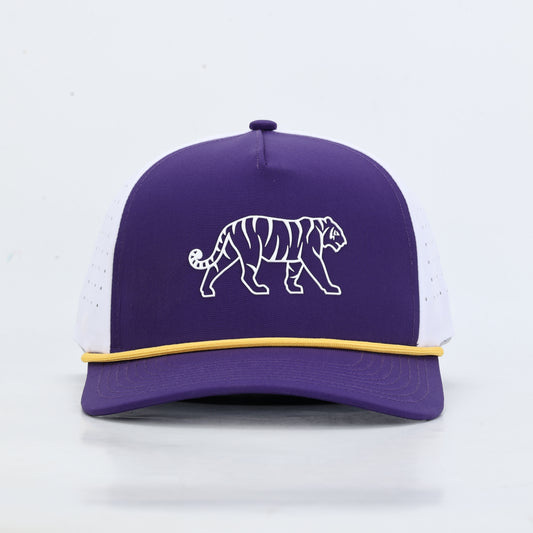 LSU Tiger Performance Rope Hat - Purple/White - PREORDER
