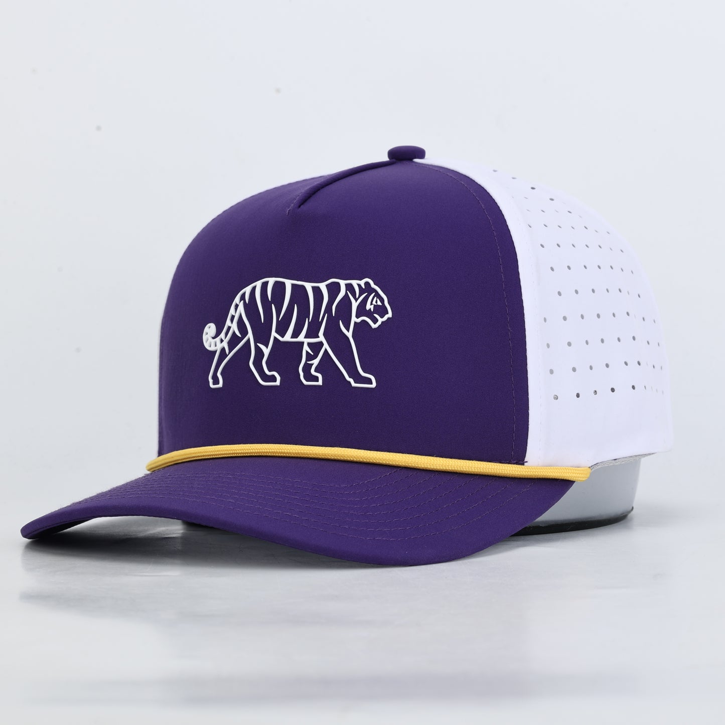 LSU Tiger Performance Rope Hat - Purple/White - PREORDER