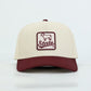 Mississippi State Bulldog Cotton Hat- Cream/Maroon - PREORDER