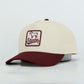 Mississippi State Bulldog Cotton Hat- Cream/Maroon - PREORDER