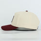 Mississippi State Bulldog Cotton Hat- Cream/Maroon - PREORDER