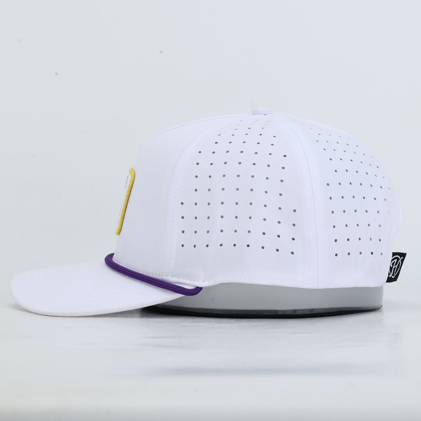 LSU Tiger Patch Performance Rope Hat - White - PREORDER