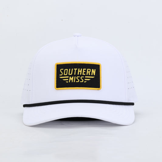 Southern Miss Performance Rope Hat- White - PREORDER