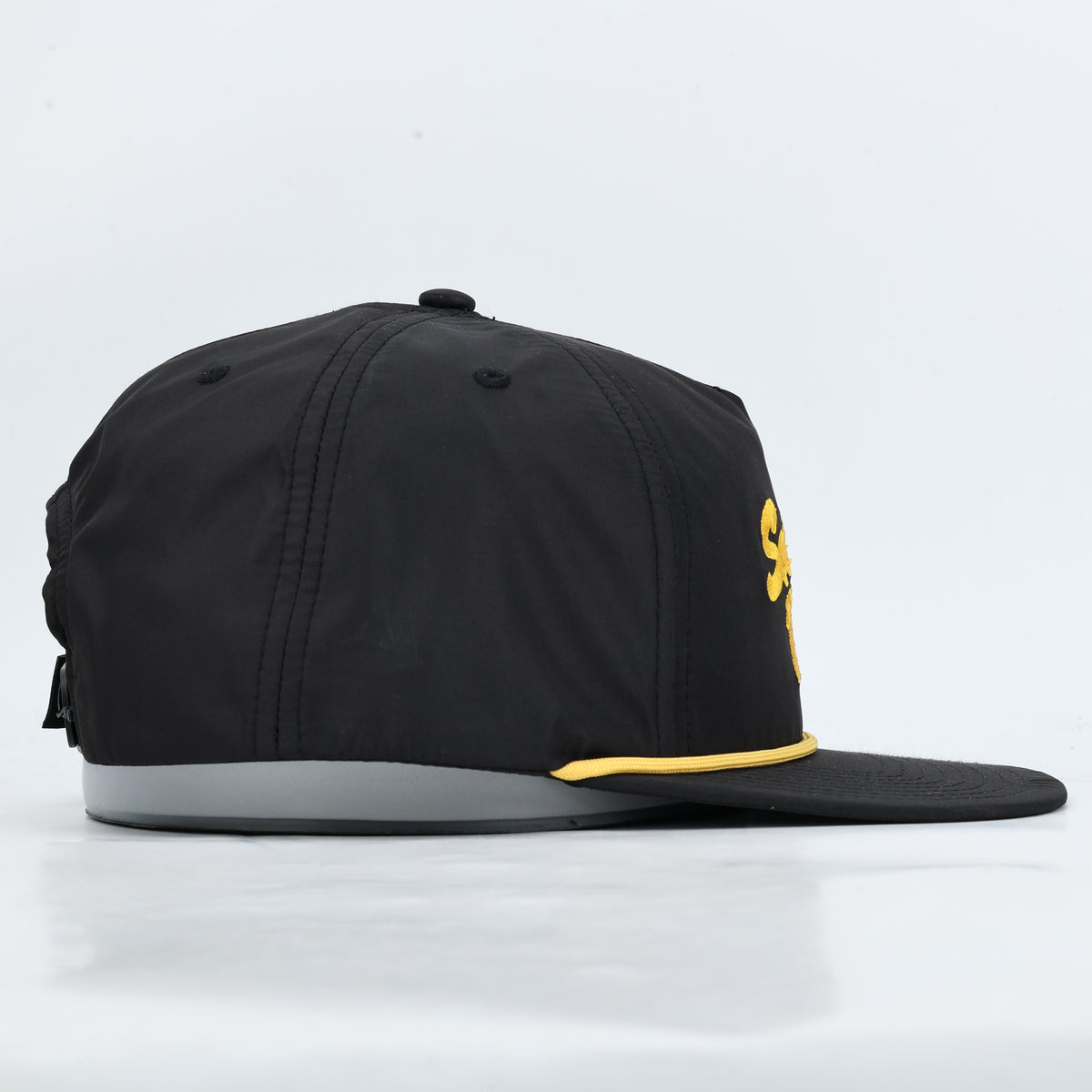 Southern Miss Script Poly Rope Hat- Black - PREORDER
