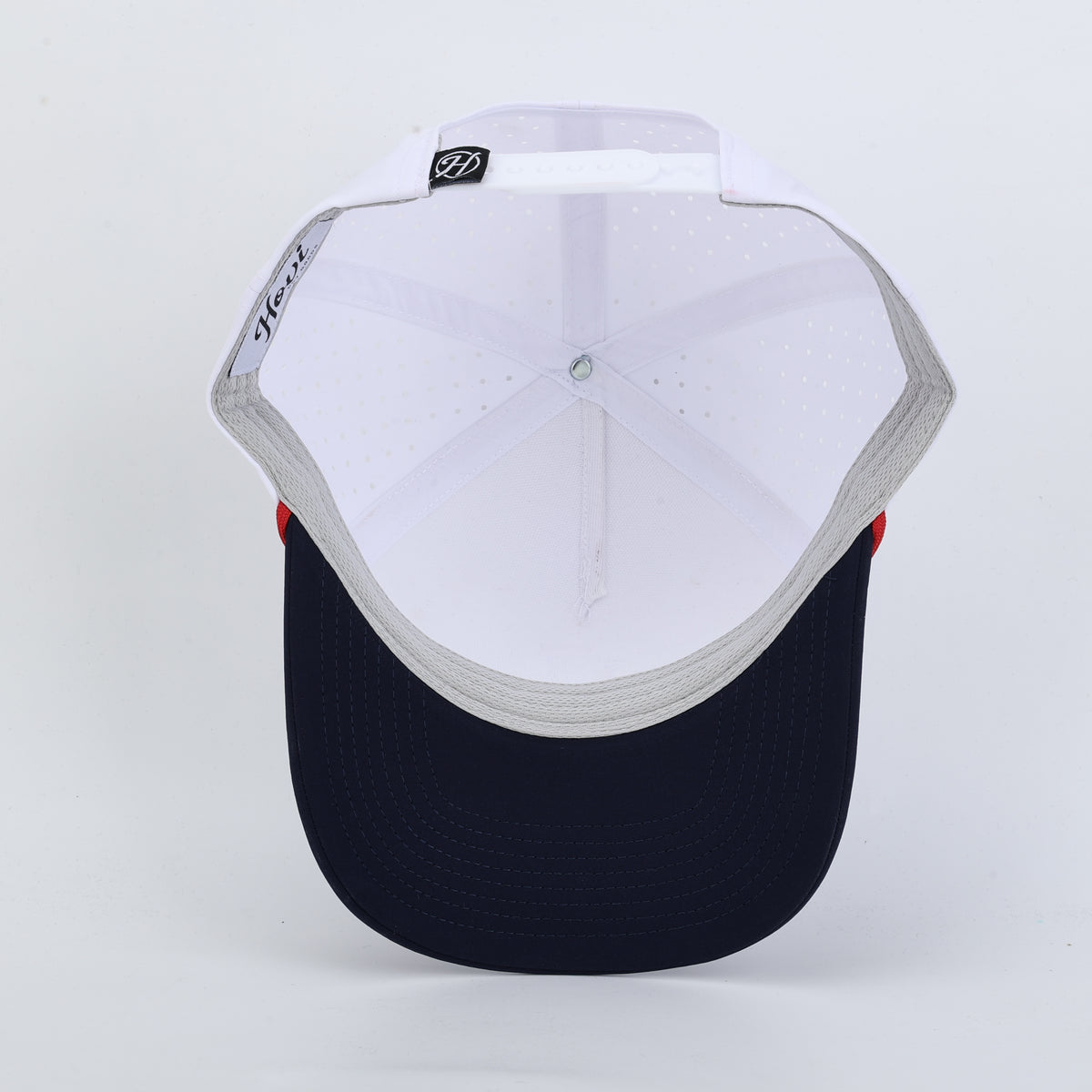 Ole Miss Golf Performance Rope Hat- White/Navy - PREORDER