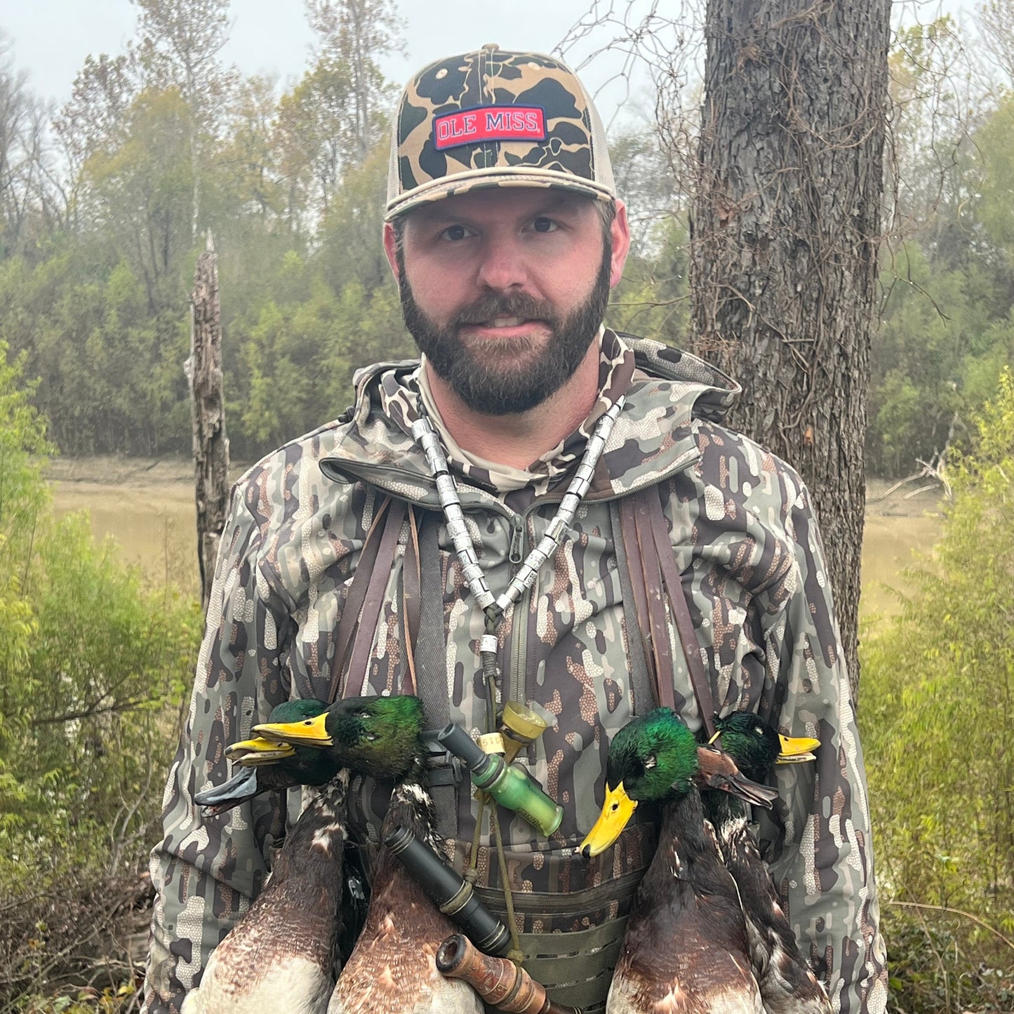 Ole Miss Trucker Hat - Camo - XL Size