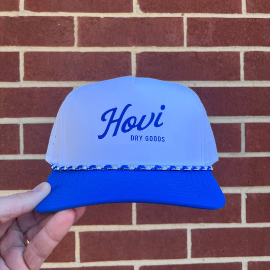 Hovi White/Blue Performance Hat