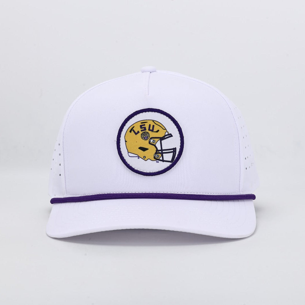 LSU Helmet Performance Rope Hat - White