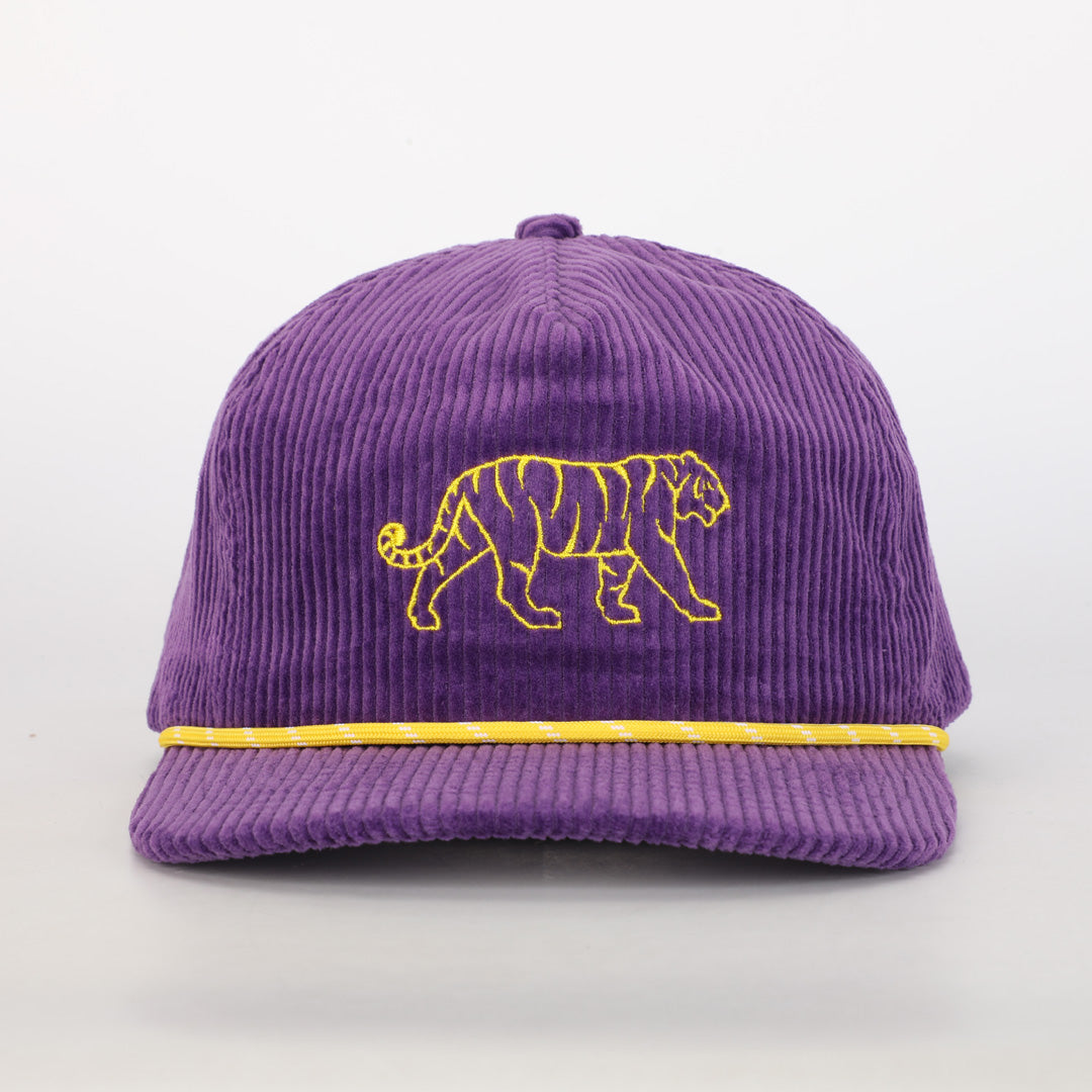 Hovi LSU Tiger Corduroy Rope Hat - Purple/Yellow
