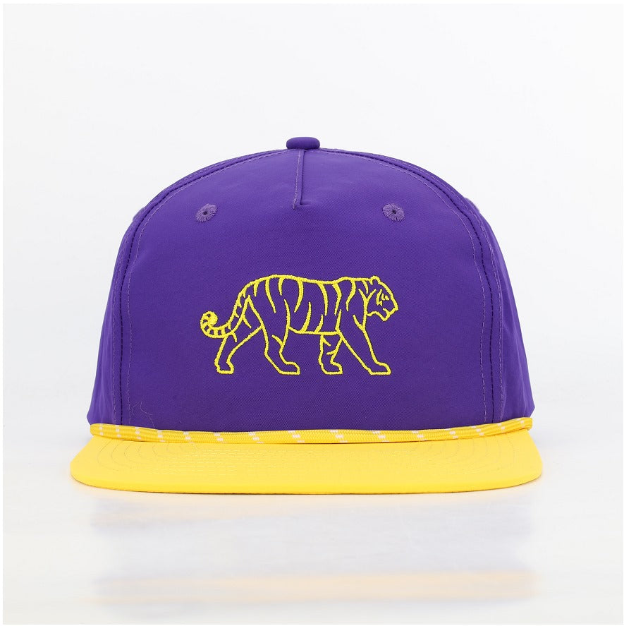 Hovi LSU Tiger Nylon Rope Hat - Purple/Yellow