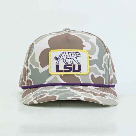 LSU Tiger Patch Performance Rope Hat - Camo
