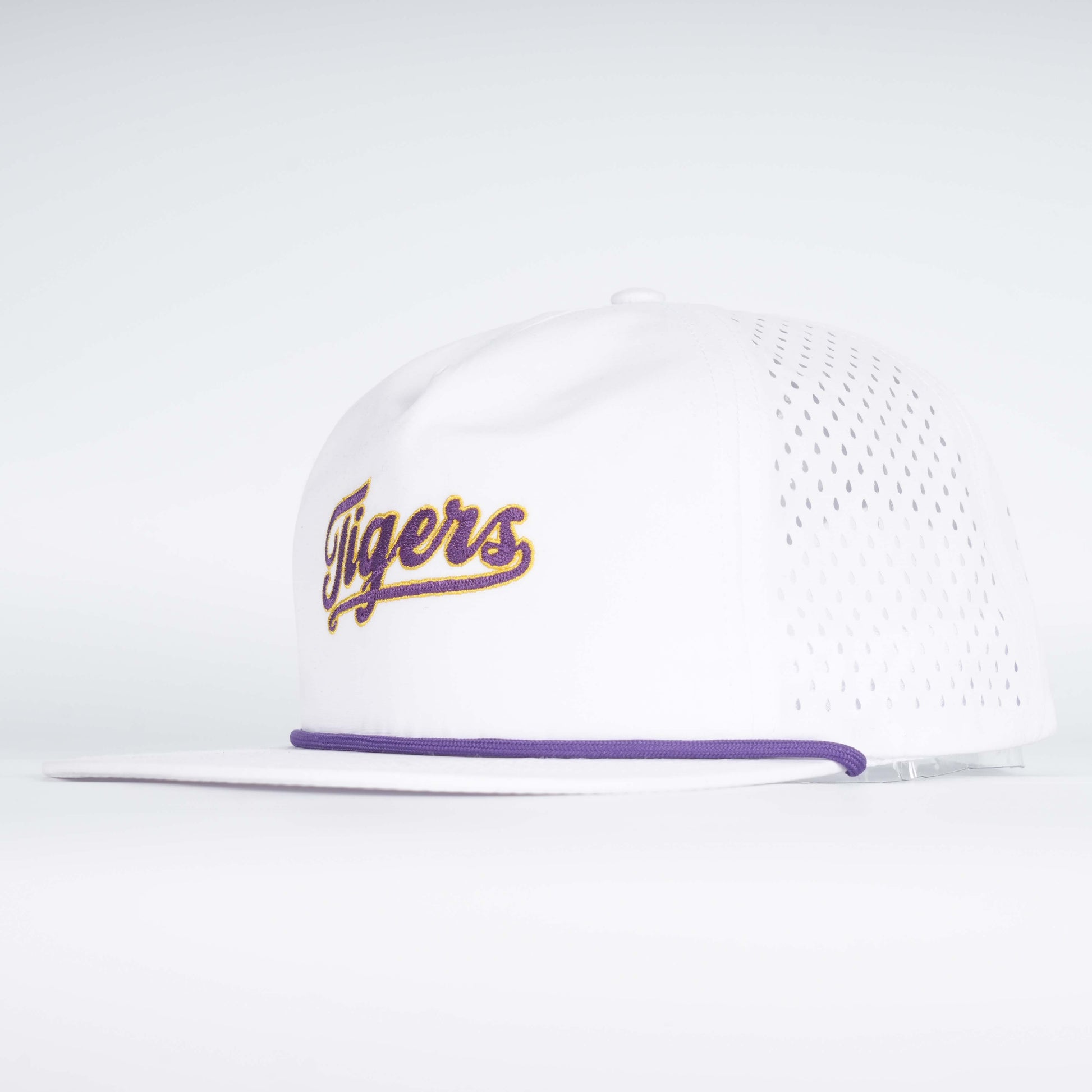 LSU_Tigers_Rope_Hat-_Soft_Performance_Unstructured_-_White
