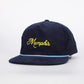 Hovi Memphis Script Corduroy Rope Hat - Navy Blue