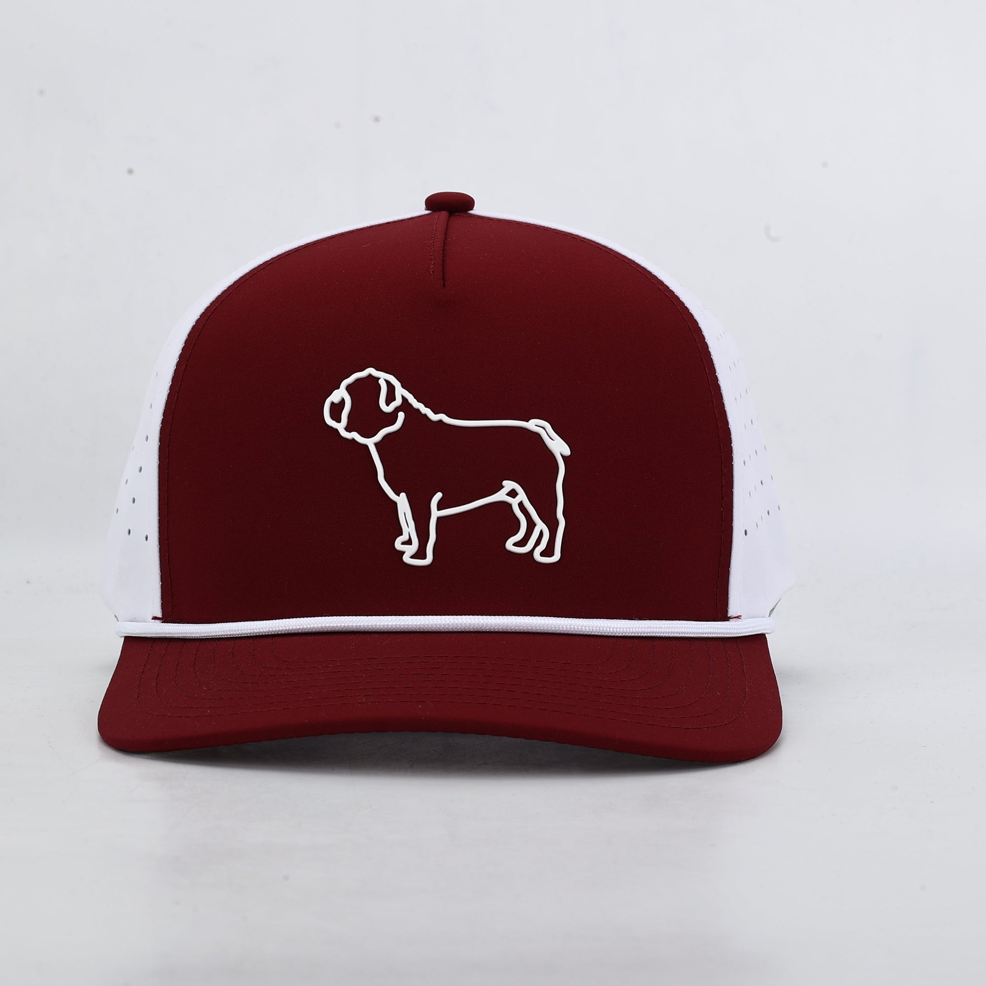 Mississippi State Bulldog Performance Rope Hat- Maroon/White