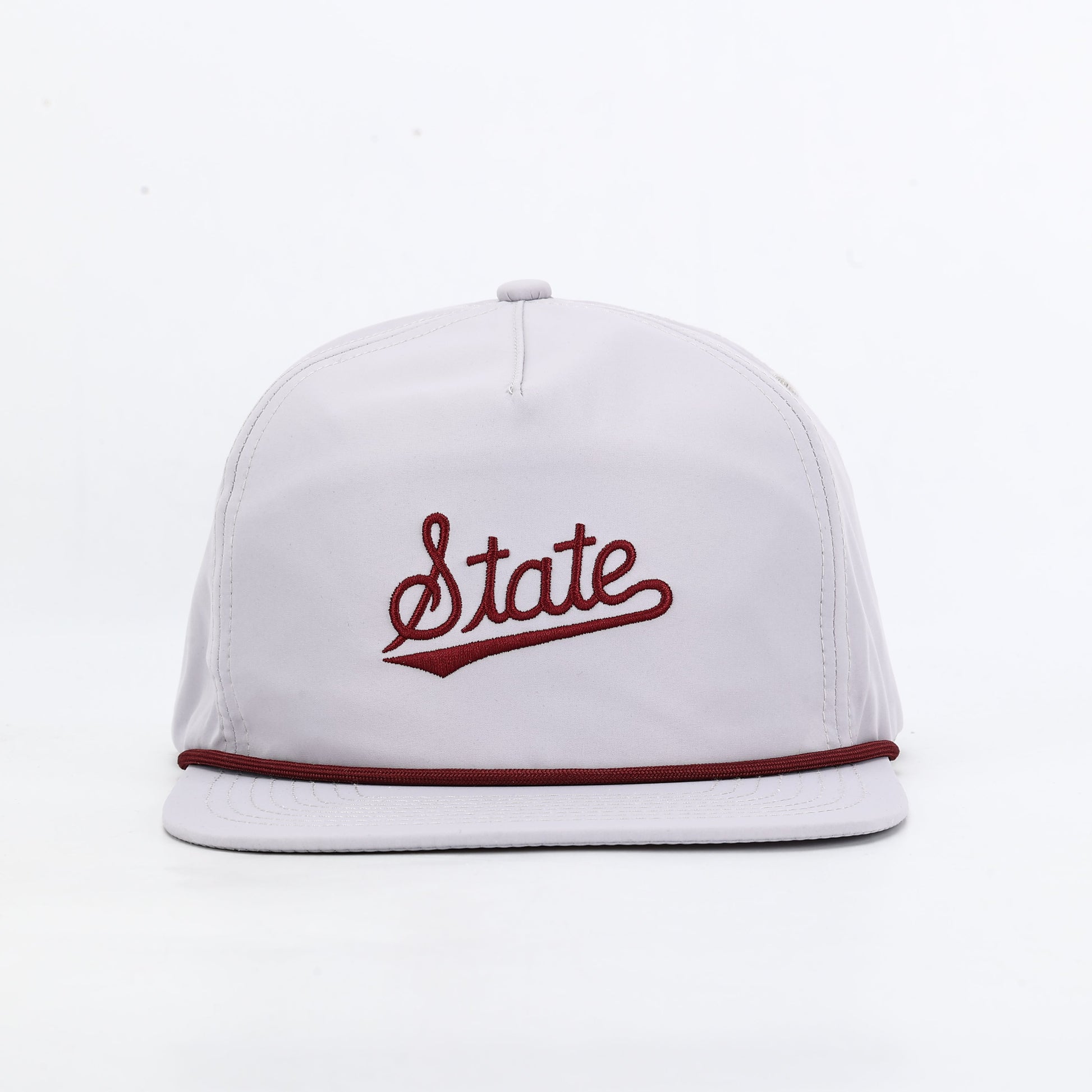 Mississippi State Script Poly Rope Hat - Grey