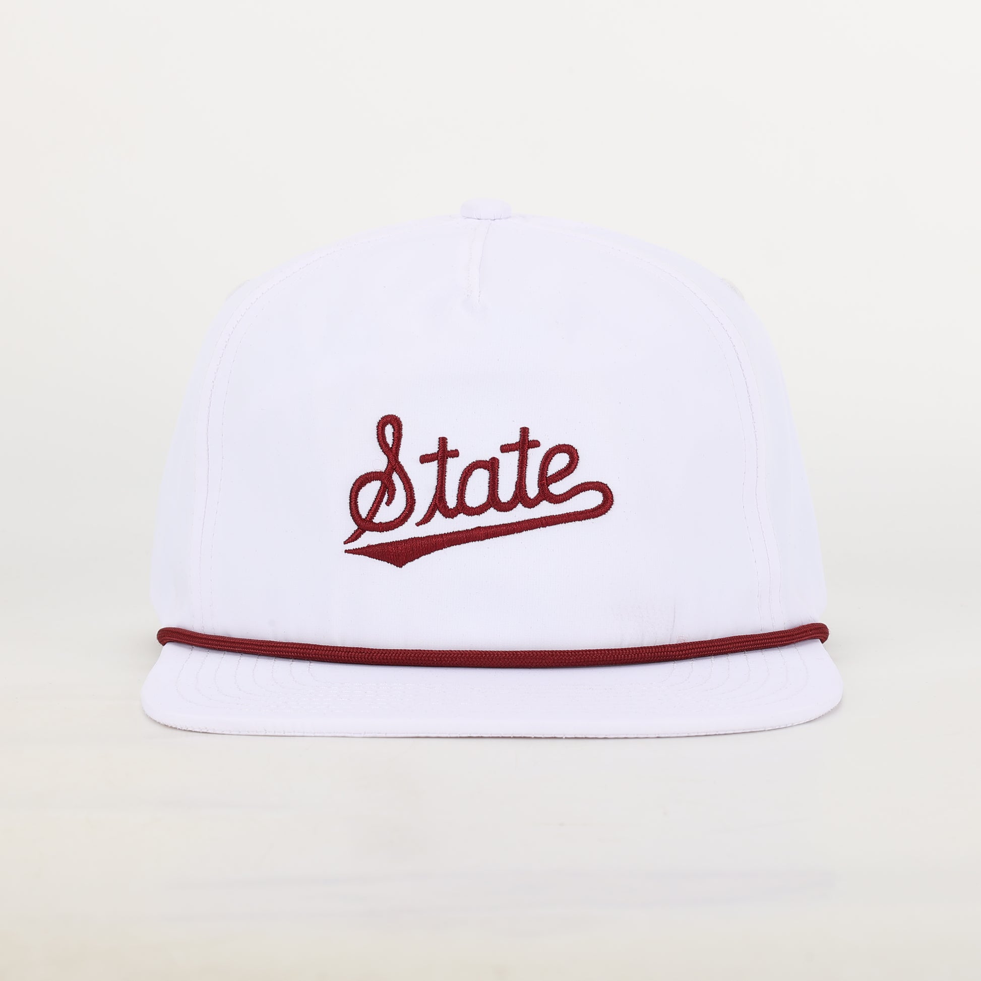 Hovi Mississippi State Script Poly Rope Hat - White