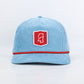 Ole Miss Landshark Corduroy Rope Hat- Powder Blue