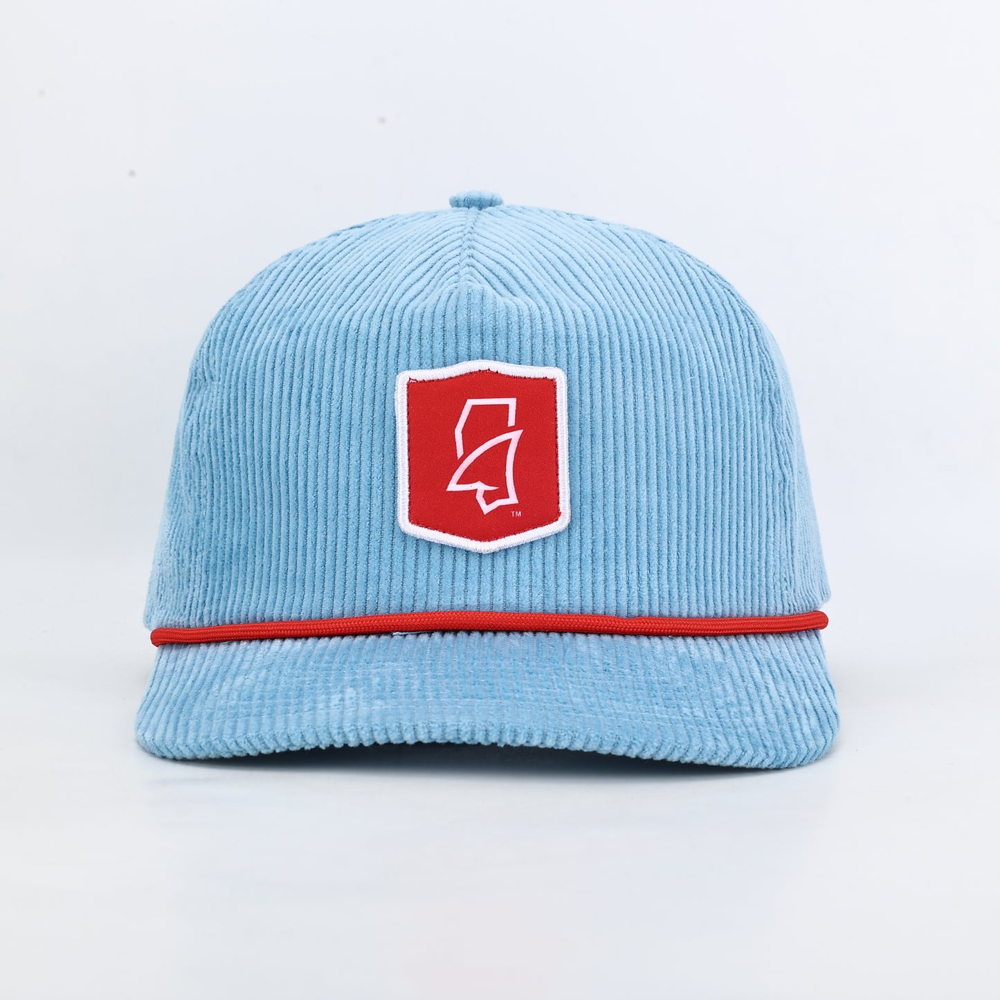 Ole Miss Landshark Corduroy Rope Hat- Powder Blue