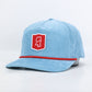 Ole Miss Landshark Rope Hat- Powder Blue