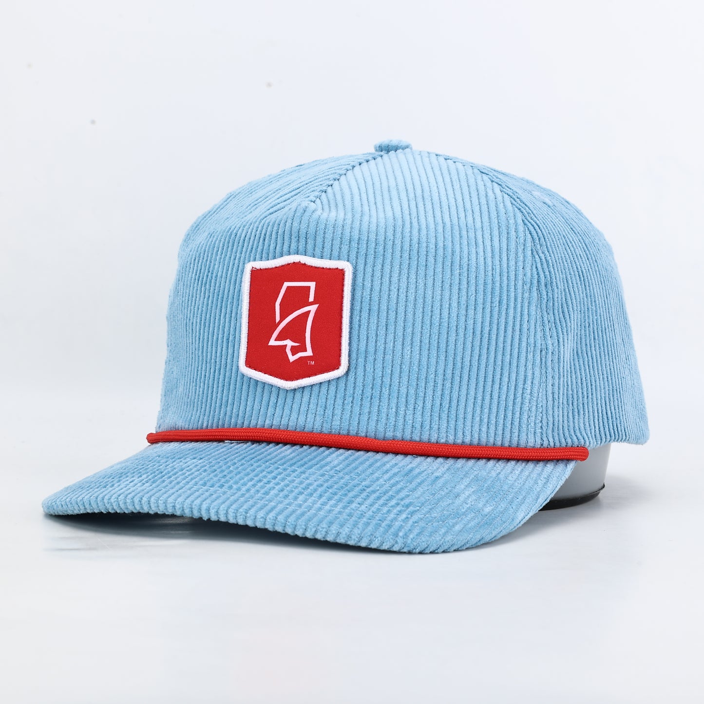 Ole Miss Landshark Rope Hat- Powder Blue