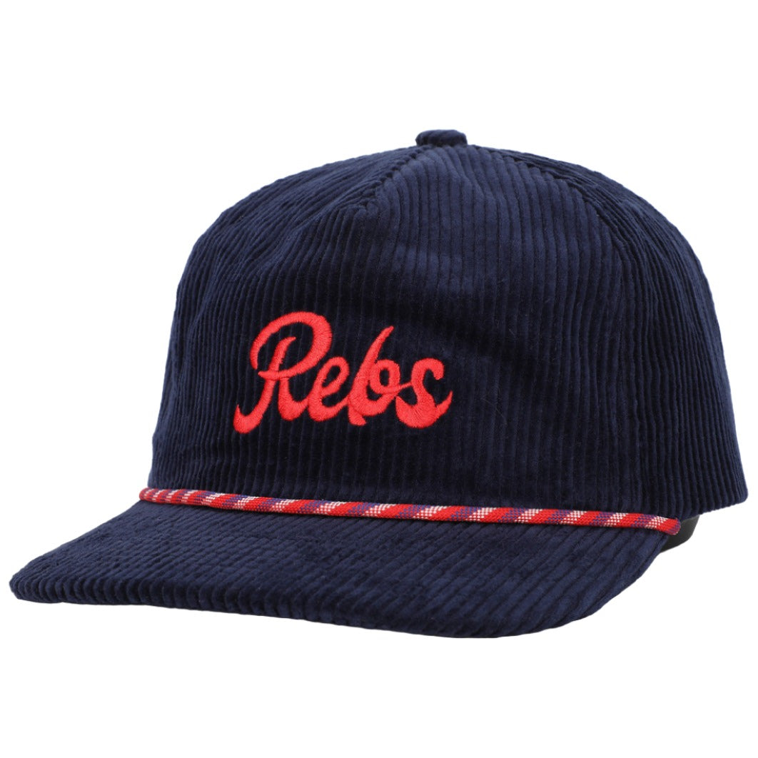 Hovi Ole Miss Rebs Corduroy Hat- Navy