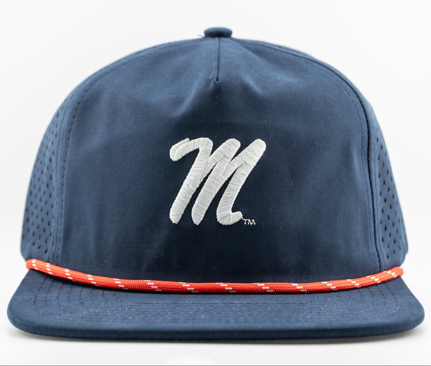 Ole Miss Rope Hat- Soft Performance Unstructured - Navy