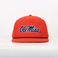 Hovi red ole miss script hat