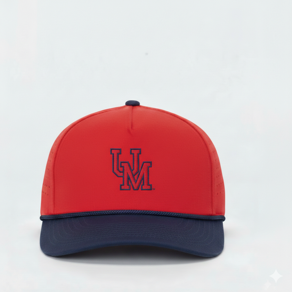 Ole Miss UM Performance Rope Hat- Red/Navy