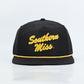 Southern Miss Script Poly Rope Hat- Black