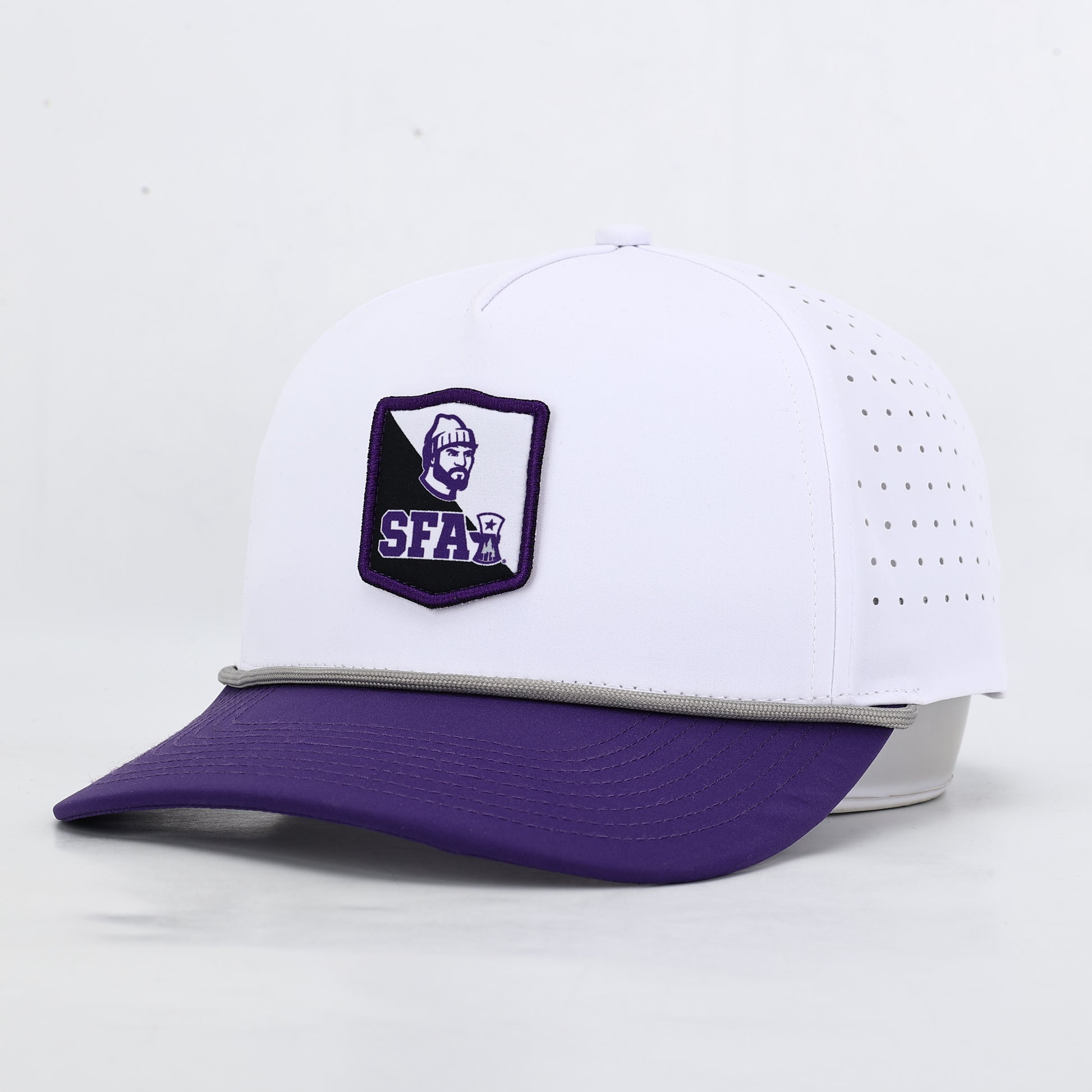 Stephen F. Austin Performance Rope Hat - White/Purple