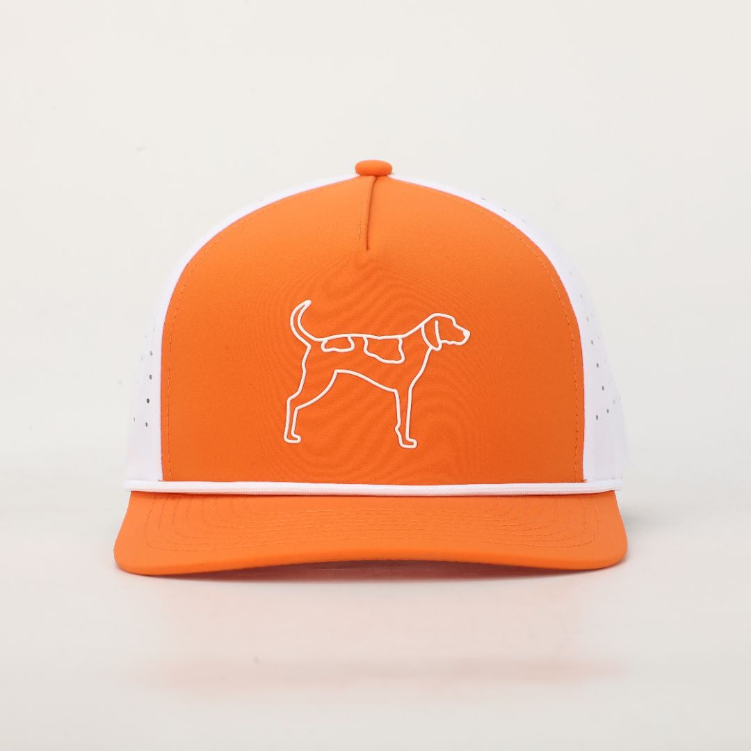 Tennessee Coonhound Performance Rope Hat - Orange/White