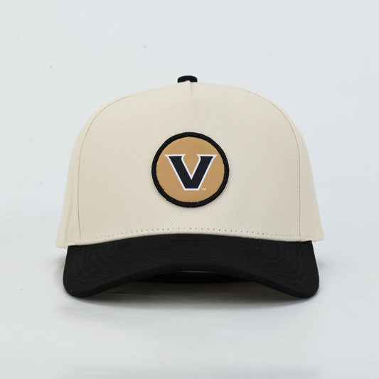 Vanderbilt Patch Cotton Hat- Cream/White