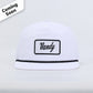 Vandy Script Patch Poly Rope Hat- White