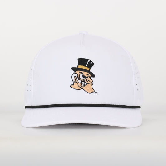 Wake Forest Demon Deacon Performance Rope Hat - White - PREORDER