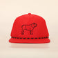 Red Bulldog Rope Hat