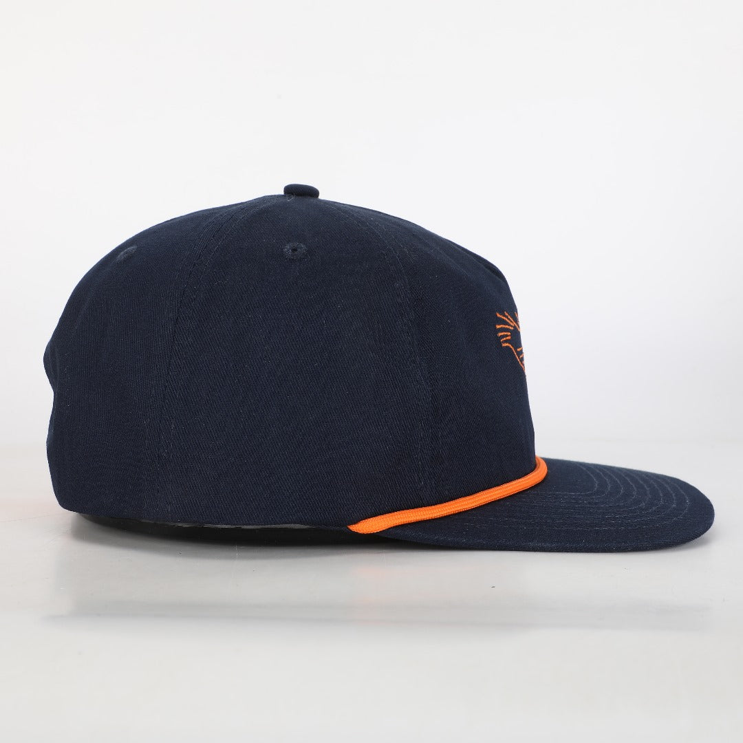 Auburn Eagle Cotton Rope Hat - Navy/Orange