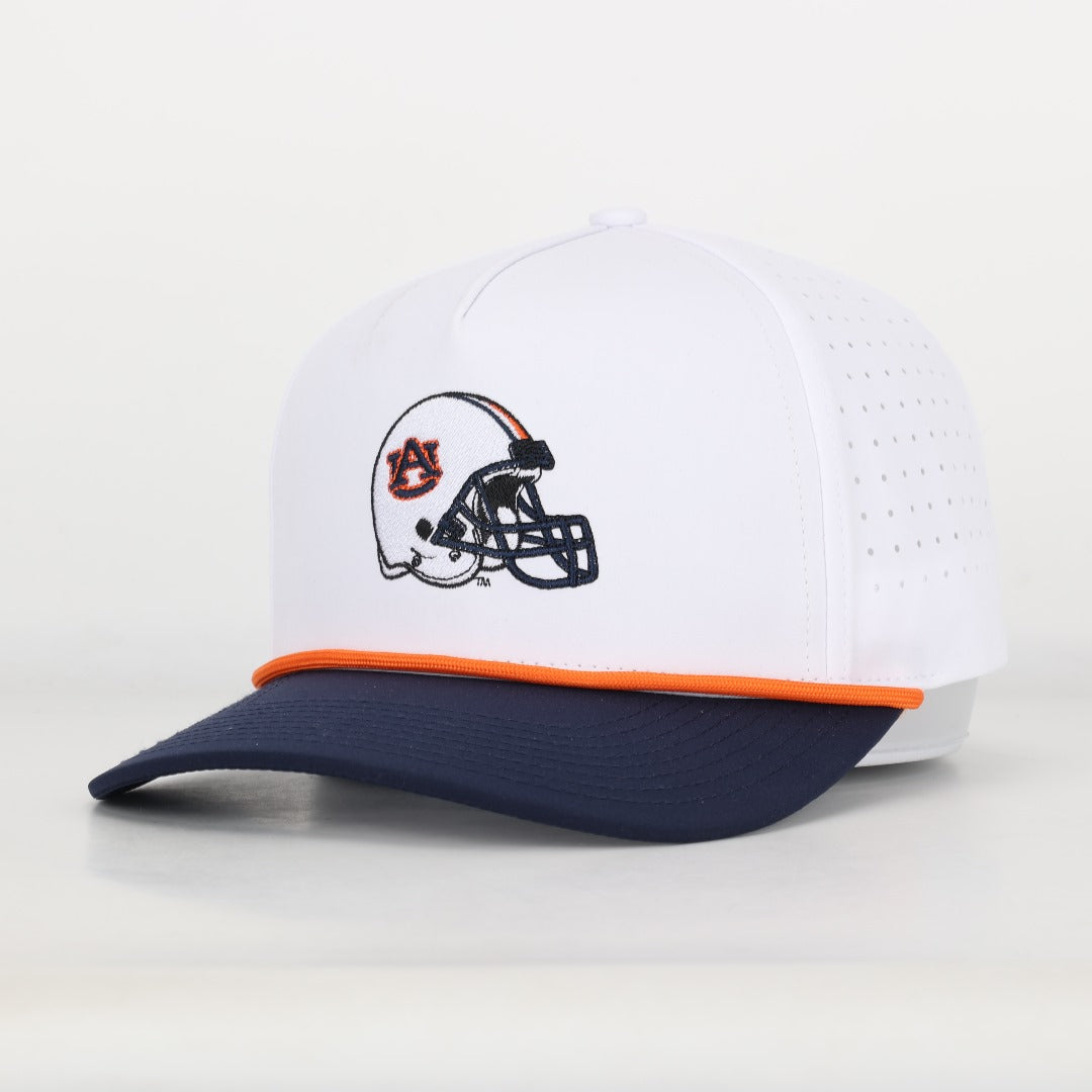 Auburn Helmet Performance Rope Hat - White/ Navy - PREORDER