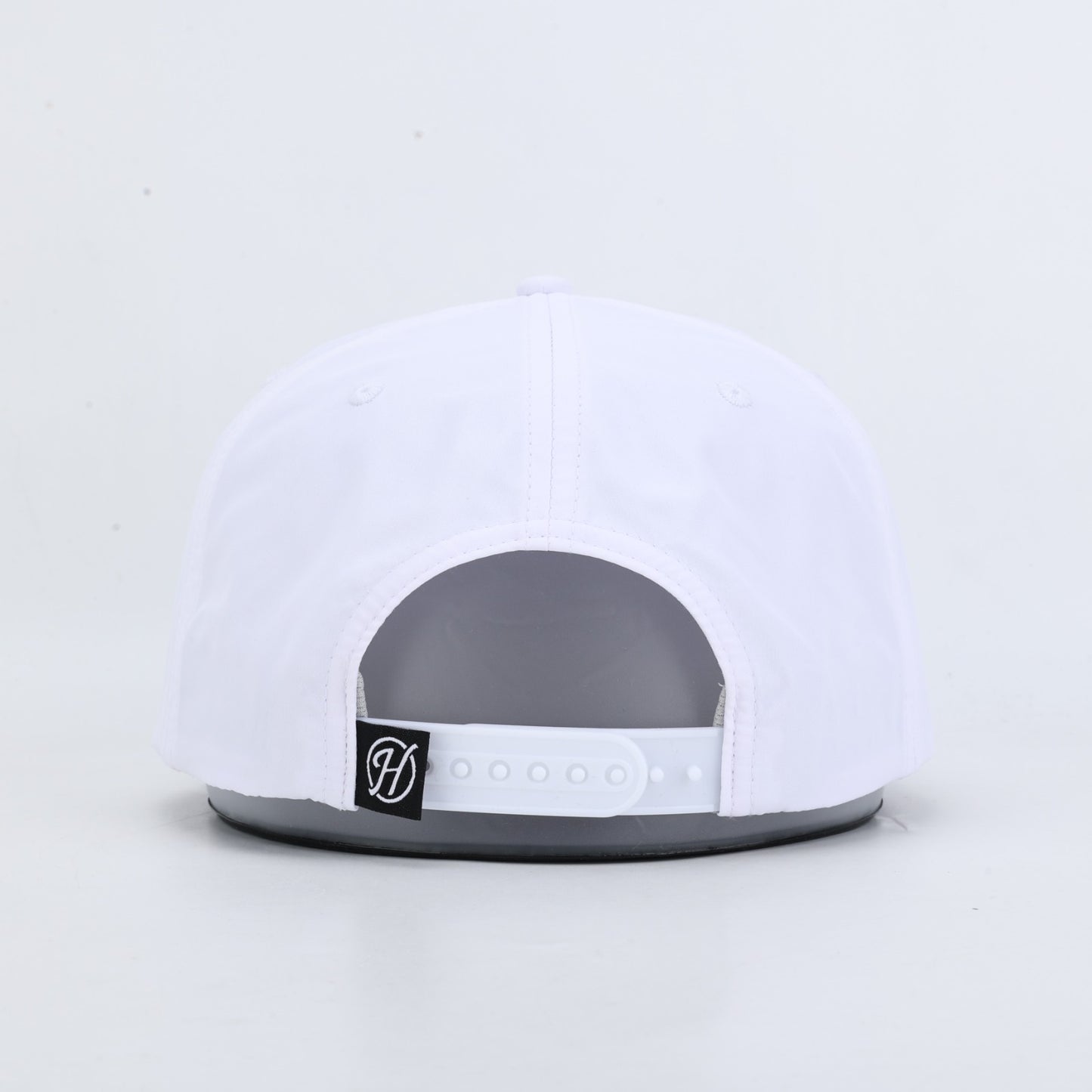 Vandy Script Patch Poly Rope Hat- White