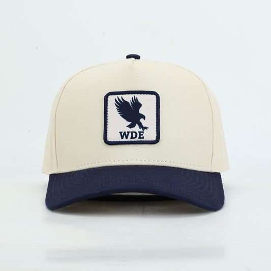 Auburn Eagle Cotton Hat - Cream/Navy - PREORDER
