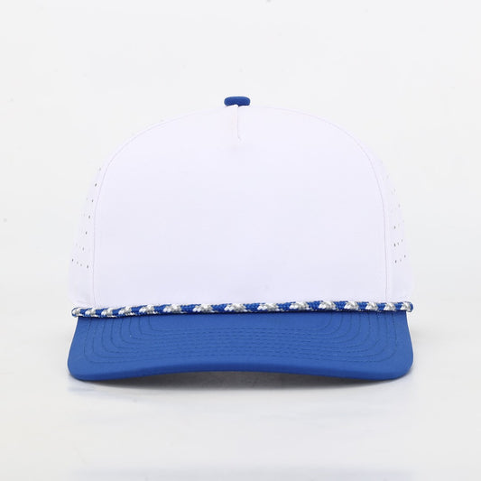 Hovi White and Blue Performance Rope Hat 