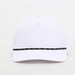 Hovi White performance hat with black rope