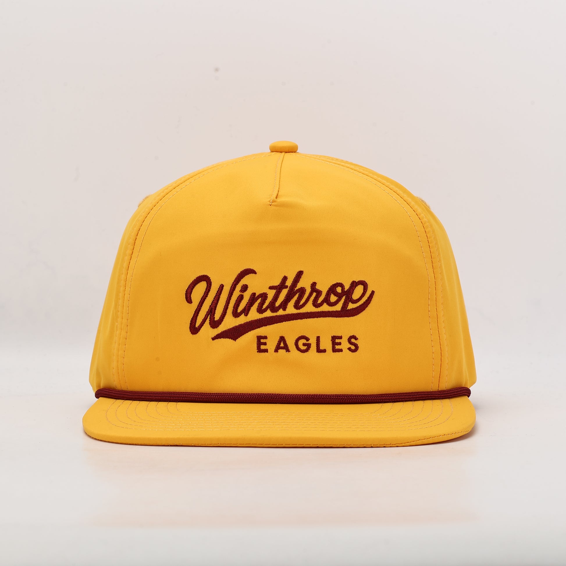 Winthrop Eagles Script Poly Rope Hat - Gold