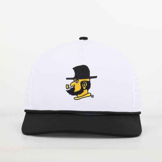 Appalachian State Yosef Performance Rope Hat- White/Black