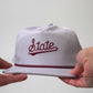 Mississippi State Script Poly Rope Hat - Grey
