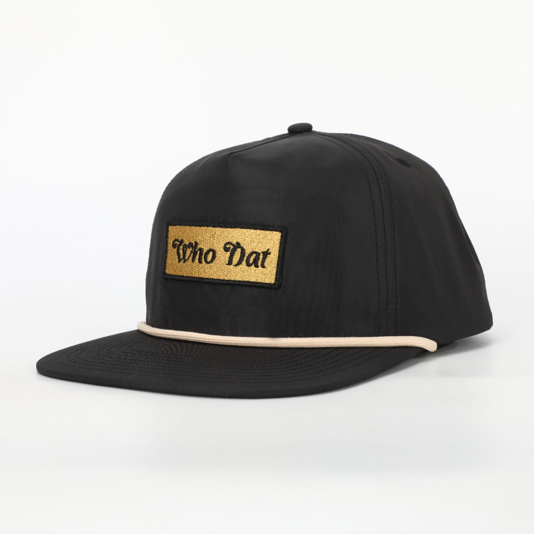 Who Dat Poly Rope Hat Black
